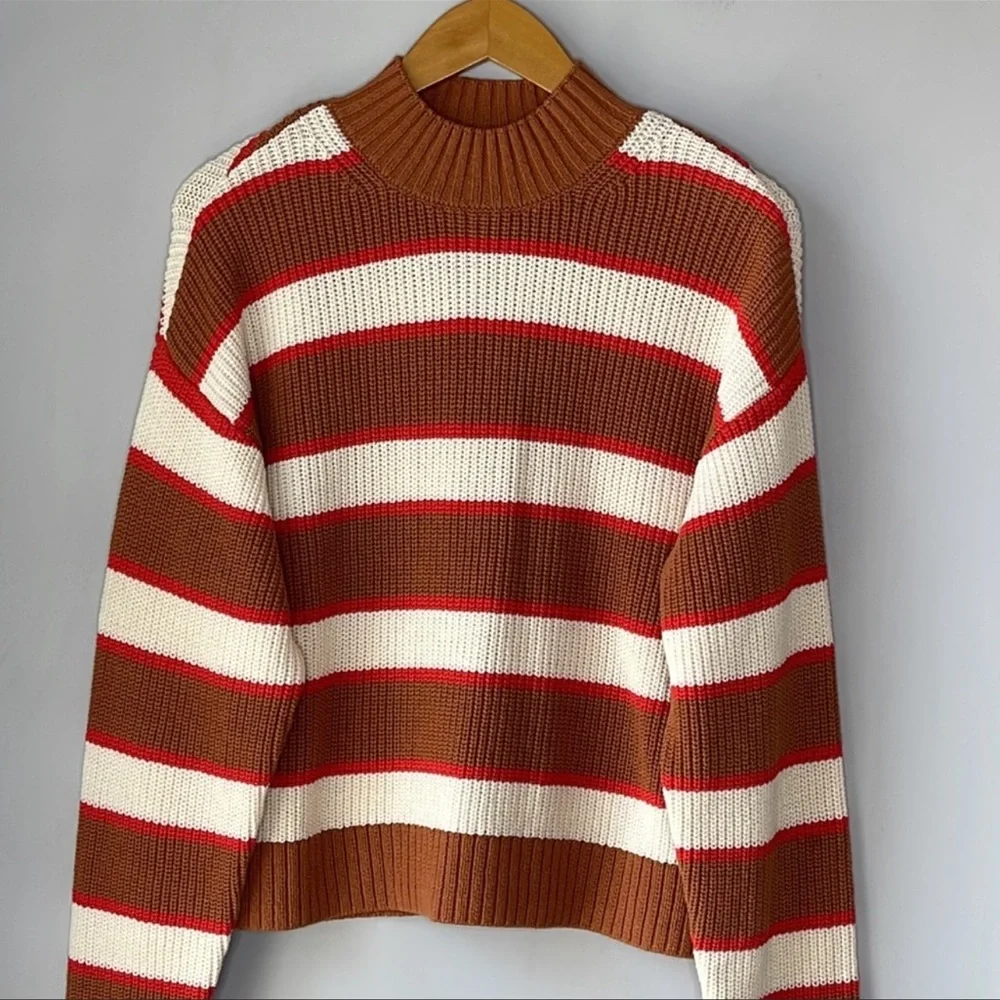 Reformation Brown and Cream Striped Sweater - Picture 5 of 14